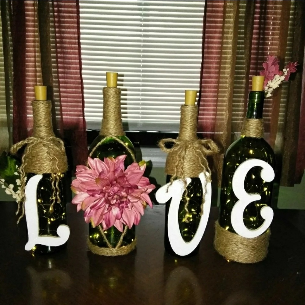 Wine bottle decor